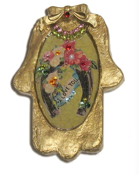 Hamsa & Jewish Blessings - Prosperity Charm Mini Hamsa by Michal David