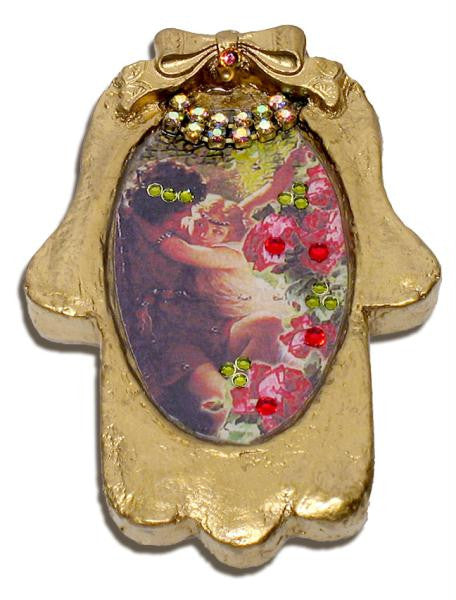 Hamsa & Jewish Blessings - With Love Mini Hamsa by Michal David