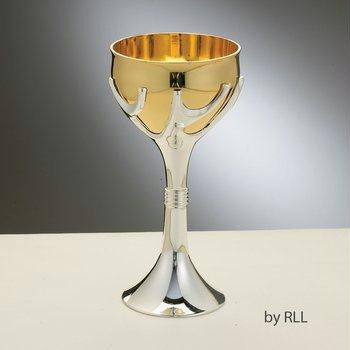 Silver Plated Kiddush Cups - Tree of Life Silver Plated Kiddush Cup - 6"