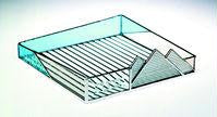 Glass Matzah Trays and Matzah Holders - Exodus Matzah Tray III