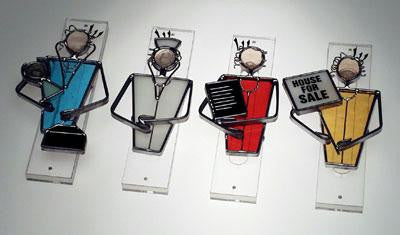 Handmade Glass & Stained Glass Mezuzahs - Professionals Mezuzah II- Realtor, Teacher, Nurse, Pediatrician Teacher White Female