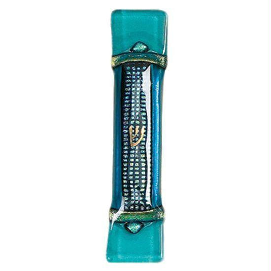Handmade Glass & Stained Glass Mezuzahs - Small Diamonds Mezuzah