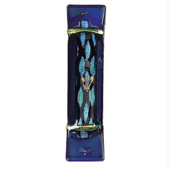 Handmade Glass & Stained Glass Mezuzahs - Flame Mezuzah