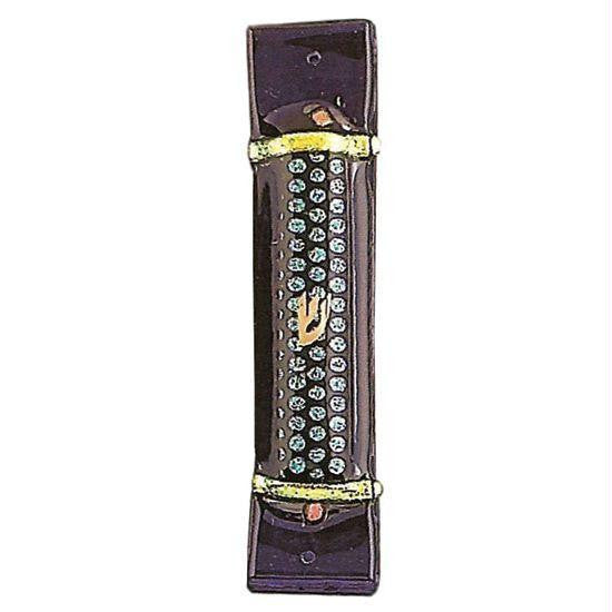 Handmade Glass & Stained Glass Mezuzahs - Circle Pattern Mezuzah
