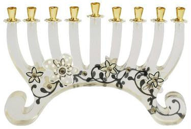 Handmade Glass Menorahs - Glass Menorah