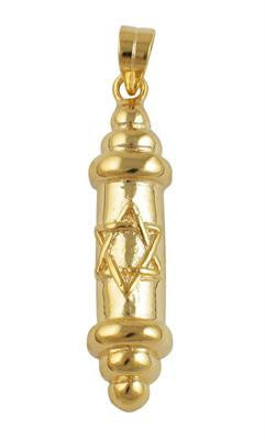 Pendants &amp; Amulets - Goldfilled Star of David Mezuzah Pendant