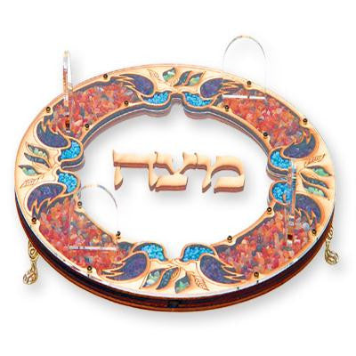 Glass Matzah Trays and Matzah Holders - Passover Matzah Tray