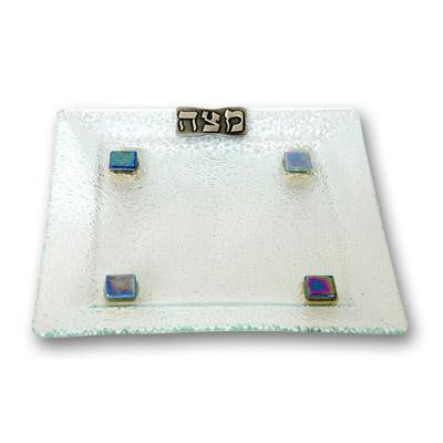 Glass Matzah Trays and Matzah Holders - Glass Passover Matzah Tray