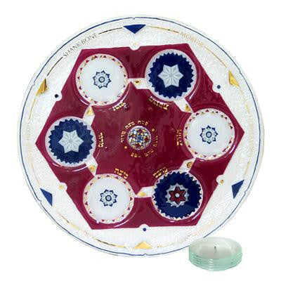 Glass Seder Plates - Glass Passover Seder Plate