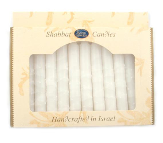 Candles - Decorative Safed White Shabbat Candles