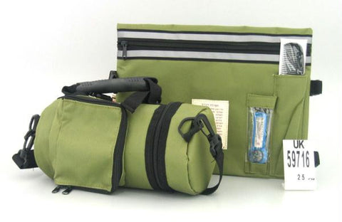 Tefillin Bags &amp; Carriers - Olive Tefillin Carrier with Tallit bag