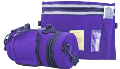 Tefillin Bags &amp; Carriers - Purple Tefillin Carrier with Tallit bag