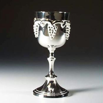 Silver Plated Kiddush Cups - Silverplated Kiddush Cup with Velvet Box