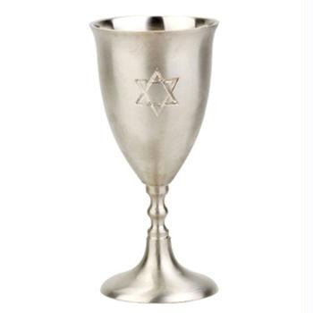 Silver Plated Kiddush Cups - Pewter Plated Wine Cup