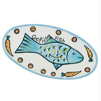 Tableware - Handpainted Gefilte Fish Platter by Wynter Rosen