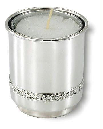 Yahrzeit (Yizkor) Candle Holder - Yizkor candle holder with ornamental strip