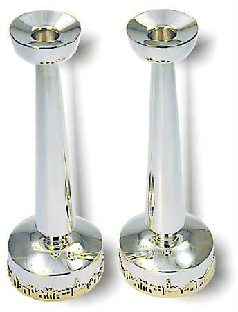 Sterling Silver Candlesticks - Sterling Silver Candlesticks Jerusalem of Gold panorama