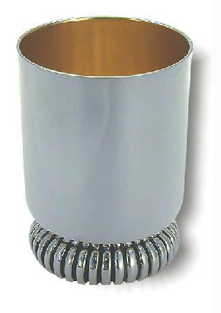 Sterling Silver Kiddush Cups - Sterling Silver Kiddush cup - coils on base