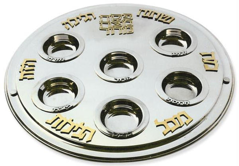 Sterling Silver Seder Plates - Sterling Silver Seder Plate