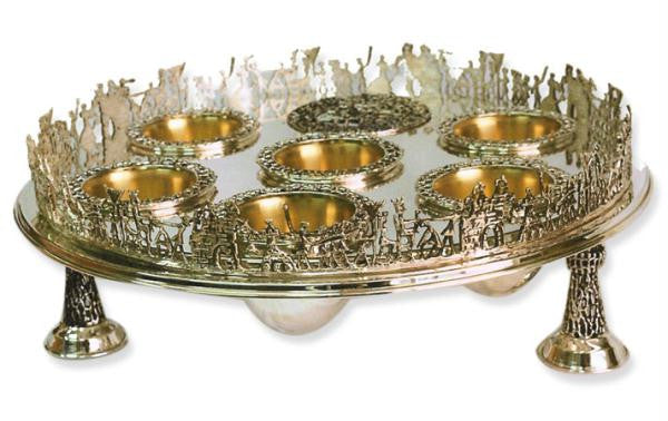 Sterling Silver Seder Plates - Sterling Silver Seder Plate