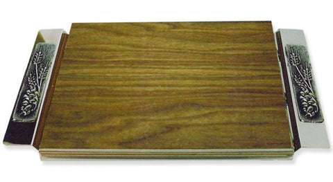 Sterling Silver Challah Boards - Rectangular Lucite Tray Sterling Silver Challah Board