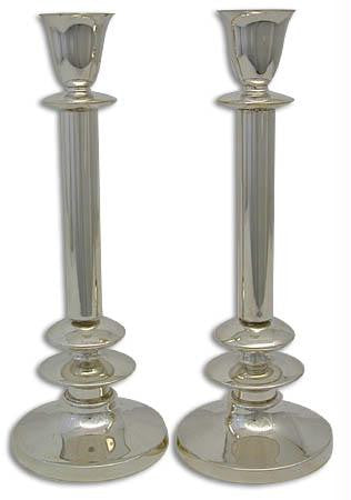 Sterling Silver Candlesticks - Sterling Silver Candlesticks 3 flattened balls