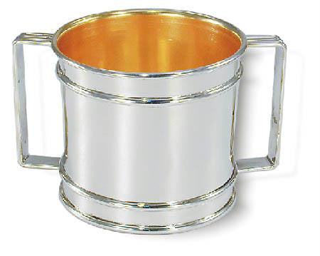 Sterling Silver Washing Cups - Sterling Silver Washing cup with four silver rings Handles with same design