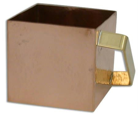 Copper &amp; Brass Hand Washing Cups - Square Hand Washing Cup