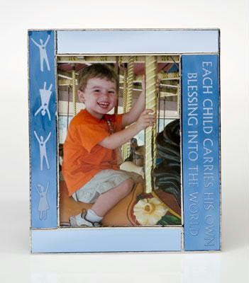 Baby Picture Frames - Child's Blessing Photo Frame Light Blue