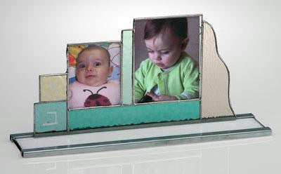 Baby Picture Frames - Baby Frame - Double Pastels Double Photos