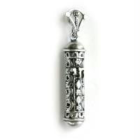 Pendants &amp; Amulets - Women Kabbalah Filigree Amulet Pendant with Chai &amp; Shin No Chain