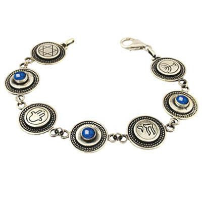 Ethnic Bracelets - Ethnic Charm Bracelet Lapis (as shown)