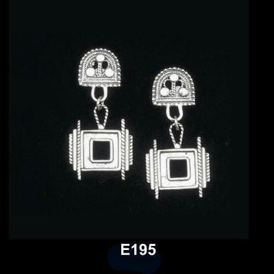 Ethnic Earrings - Ethnic Drop Earrings with Hollow Center