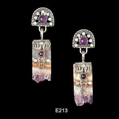 Ethnic Earrings - Ethnic Amethyst Quartz Earrings