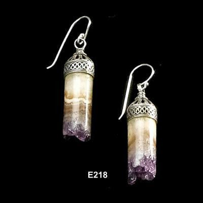 Ethnic Earrings - Ethnic Amethyst Quartz Earrings