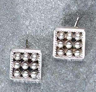 Ethnic Earrings - Traditional Ethnic Square Filigree Earrings