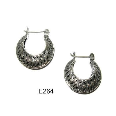 Ethnic Earrings - Ethnic Filigree Hoop Earrings