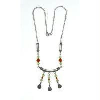 Handmade Ethnic Necklaces - Ethnic Crystal Designed Necklace Standard Earth Tones (as shown)