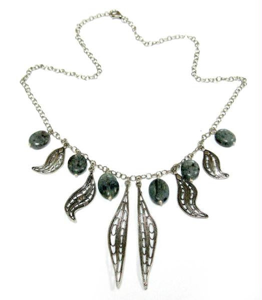 Handmade Ethnic Necklaces - Sterling Silver Filigree Leaf Necklace