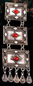 Ethnic Pendants and Pins - Three Tier Ethnic Pendant Carnelian (as shown)