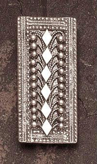 Ethnic Pendants and Pins - Traditional Rectangular Ethnic Filigree Pin I