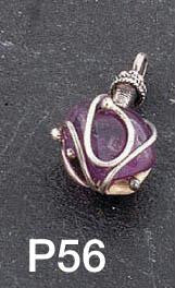 Handmade Ethnic Necklaces - SilverPendant with Amethyst Stone