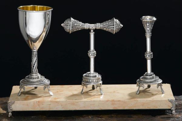 Sterling Silver Havdalah Sets - Sterling Silver Havdalah Set