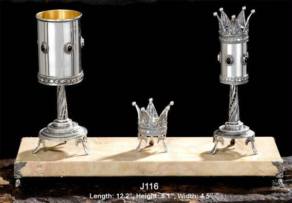 Sterling Silver Havdalah Sets - Sterling Silver Havdalah Set Eilat