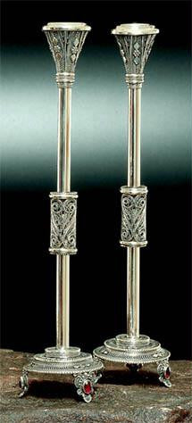 Sterling Silver Candlesticks - Sterling Silver Candlesticks Turquoise