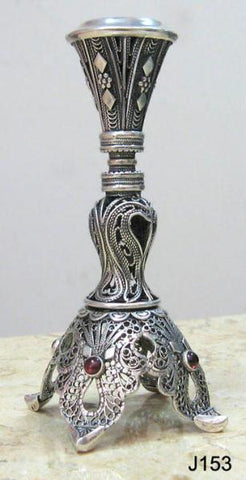 Sterling Silver Candlesticks - Sterling Silver Candlesticks Garnet