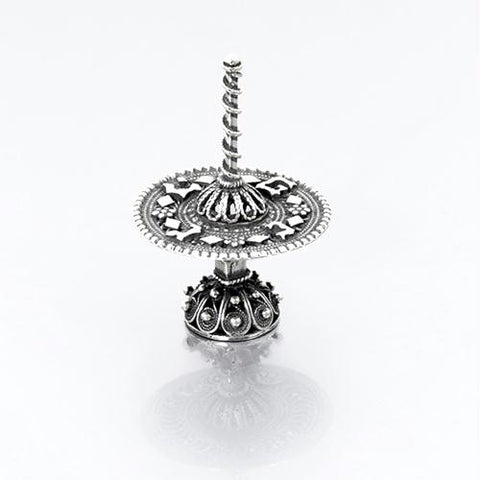 Sterling Silver Dreidels - Sterling Silver Filigree Dreidel