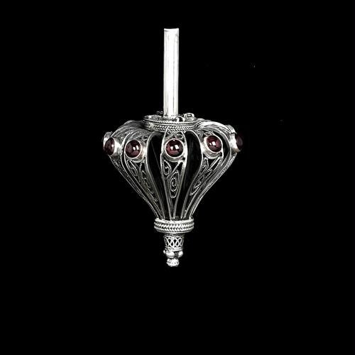 Sterling Silver Dreidels - Sterling Silver Filigree Dreidel