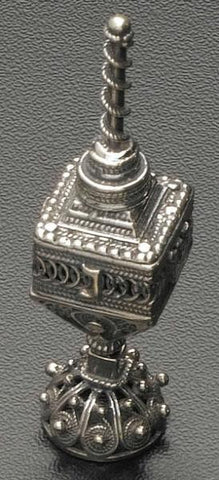 Sterling Silver Dreidels - Sterling Silver Filigree Dreidel