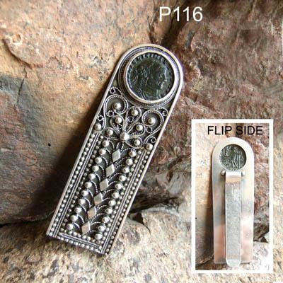 Men's Jewelry - Money Clip with Ancient Roman Coin